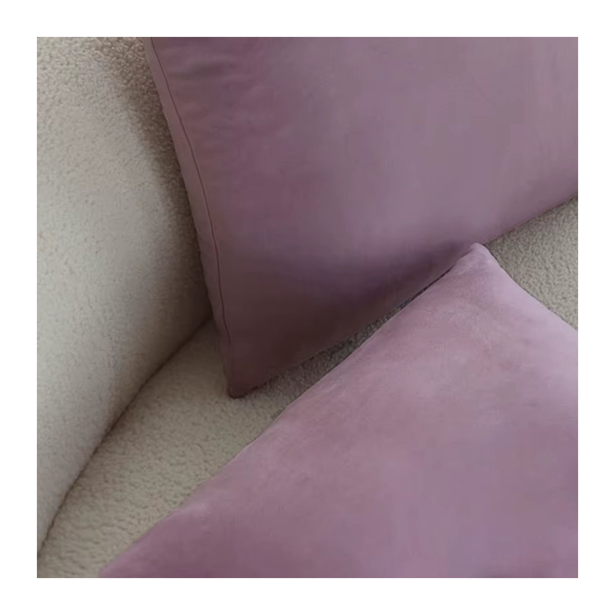 Samt Kissenbezug von CANIRICA in Rosa, B/H: 30 x 50 cm - Bild 4