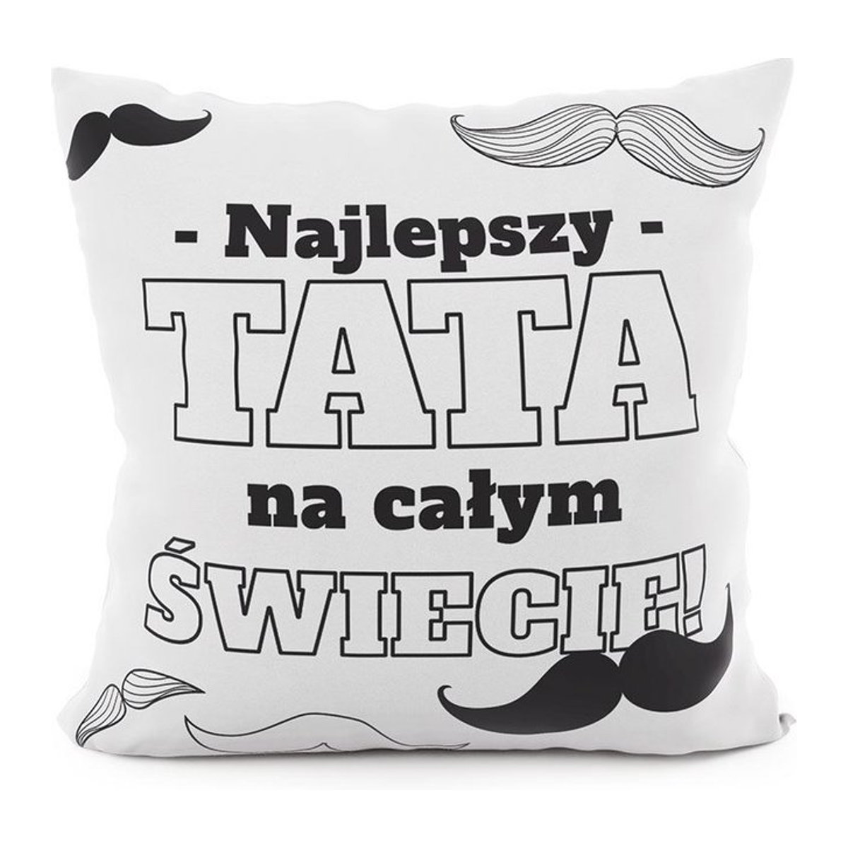 Samtkissenbezug Bester Papa in Weiß, B/H: 40 x 40 cm - Bild 1