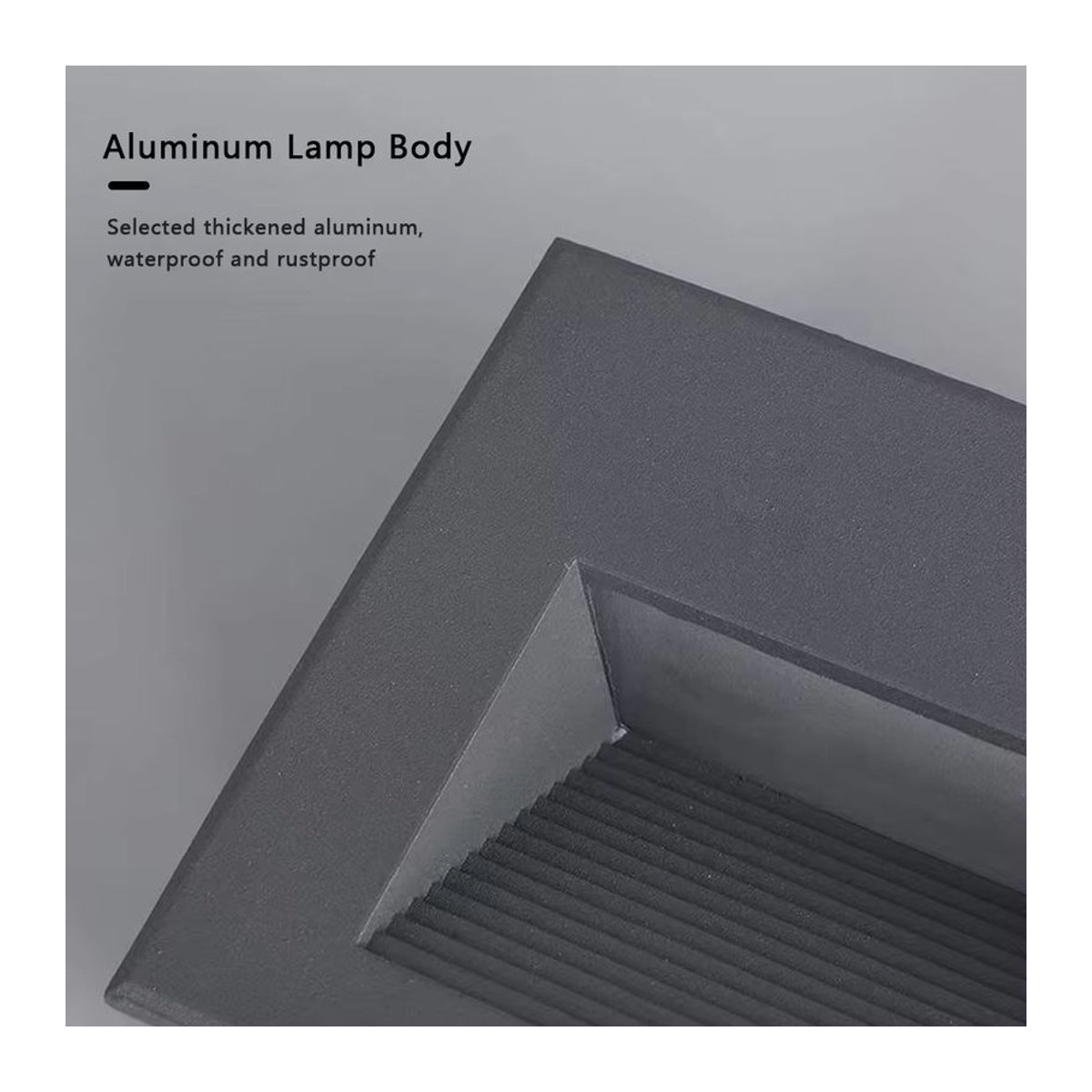 Sandiy Aluminium Wandleuchte IP65 Weiß Minimalistische Außenbeleuchtung für Treppen und Terrassen - Bild 5
