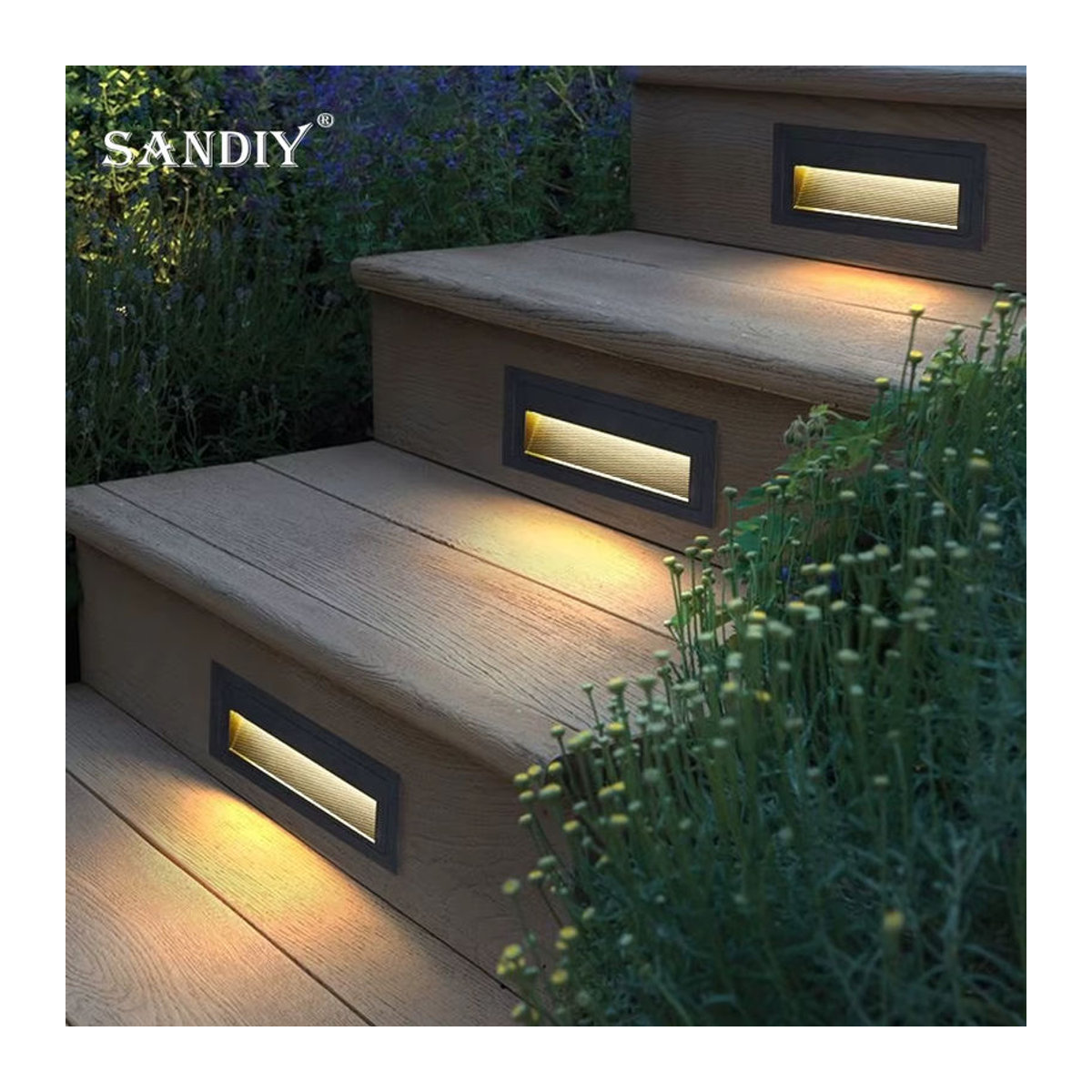 Sandiy Aluminium Wandleuchte IP65 Weiß Minimalistische Außenbeleuchtung für Treppen und Terrassen - Bild 6