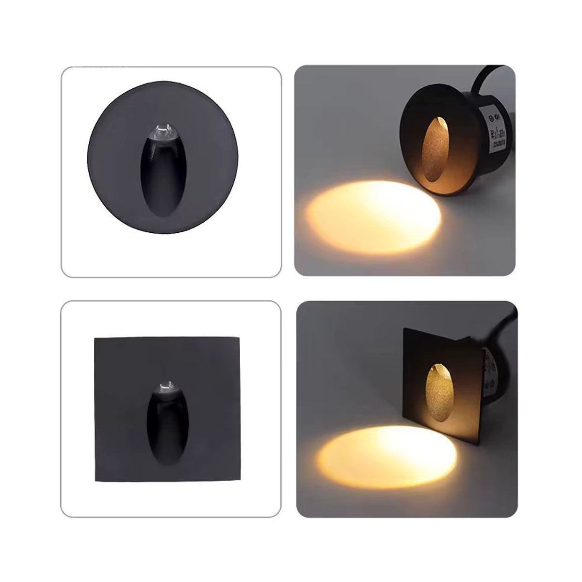 SANDIY LED Außenleuchte Schwarz Minimalistische Wandleuchte für Garten und Terrasse - Bild 3