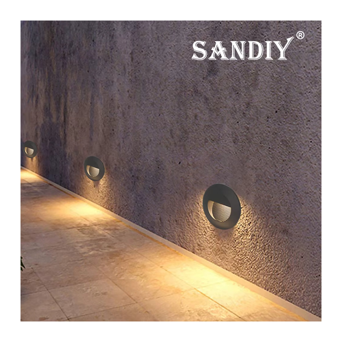 SANDIY LED Außenleuchte Schwarz Minimalistische Wandleuchte für Garten und Terrasse - Bild 5