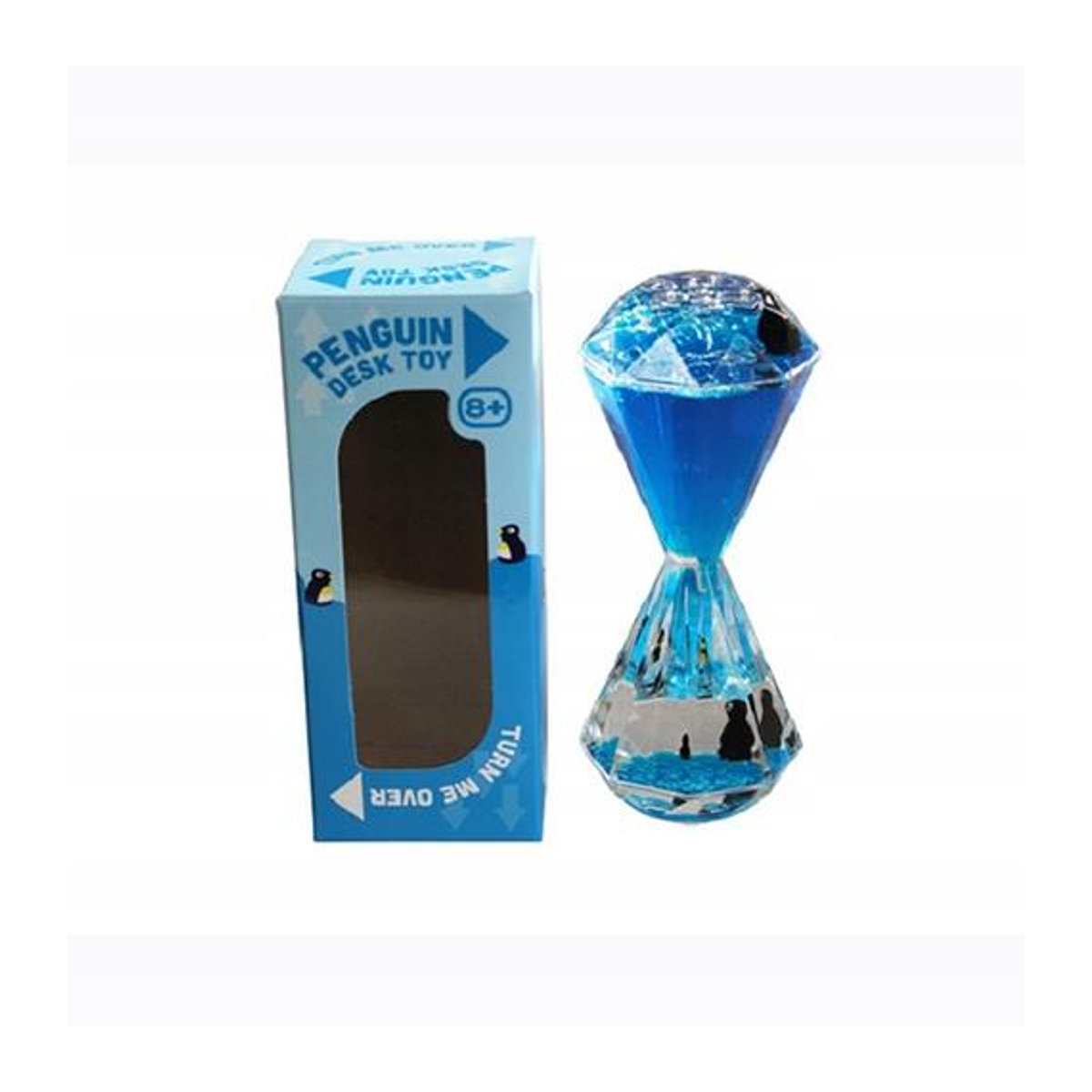 Sanduhr in Edelsteinform mit Pinguinen in Blau von Super Merchant - Bild 3