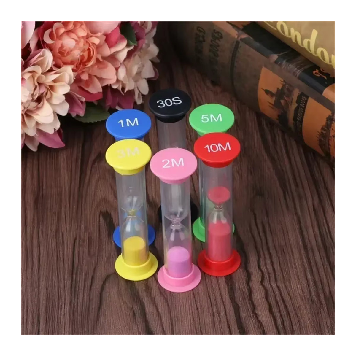 Sanduhr Timer Set mit verschiedenen Zeitintervallen in Multicolor für Wohnkultur und Garten - Bild 2