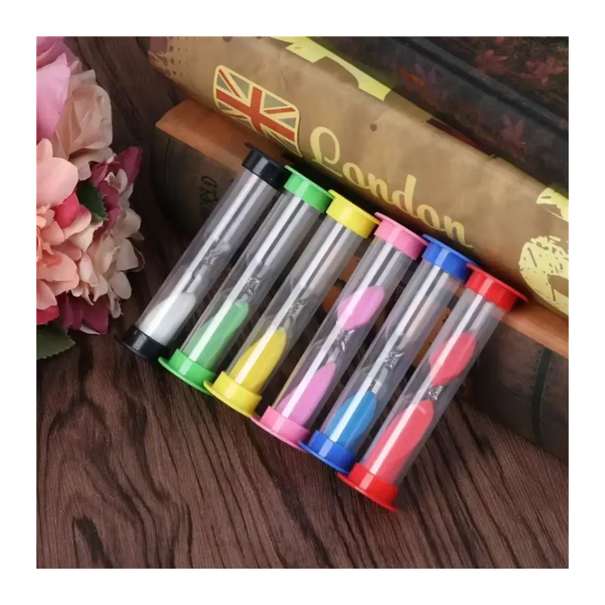 Sanduhr Timer Set mit verschiedenen Zeitintervallen in Multicolor für Wohnkultur und Garten - Bild 3