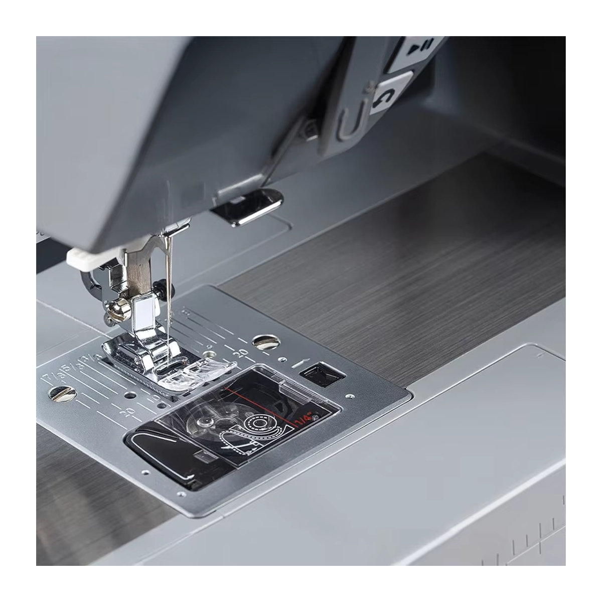 Sänger Nähnadelplatten Abdeckung in Silber für Nähmaschinen HD660 HD6600 HD6605 HD660X HD670X HD6800C HD680XC - Bild 3
