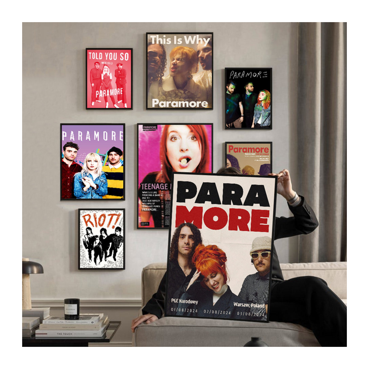 Sänger Paramore Klassisches Anime Poster Wasserdichter Papier Aufkleber zur Wanddekoration für Kaffeehaus oder Bar - Bild 1