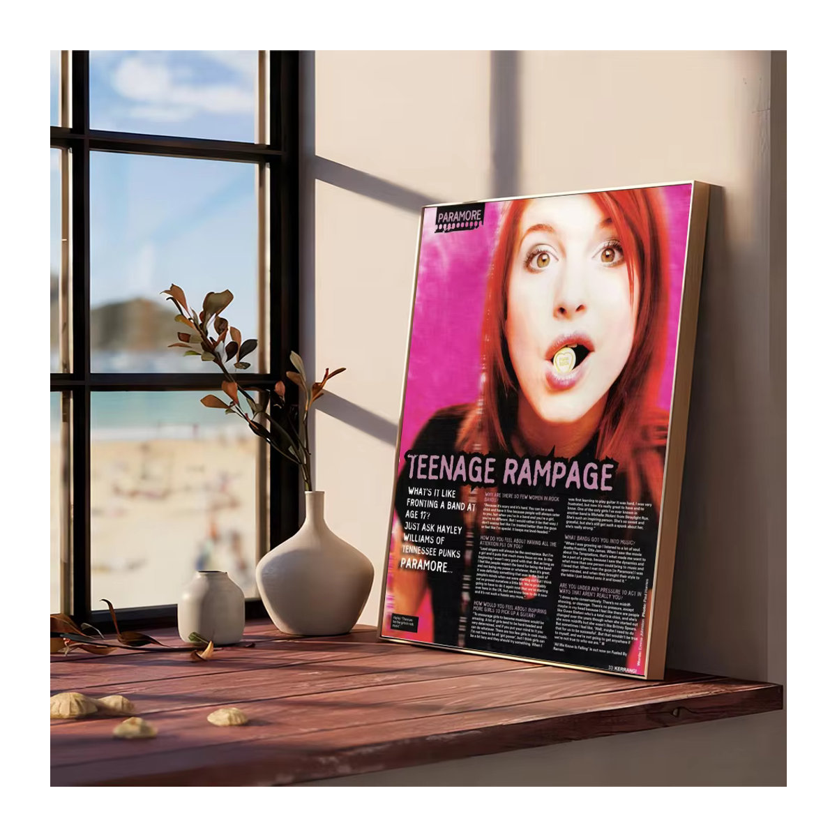 Sänger Paramore Klassisches Anime Poster Wasserdichter Papier Aufkleber zur Wanddekoration für Kaffeehaus oder Bar - Bild 3