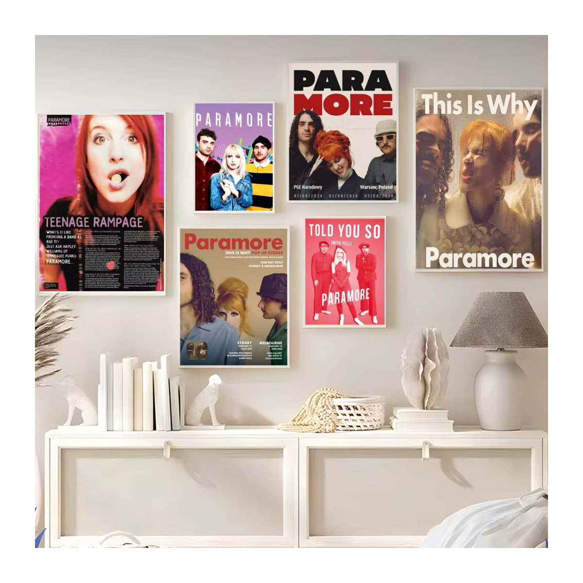Sänger Paramore Klassisches Anime Poster Wasserdichter Papier Aufkleber zur Wanddekoration für Kaffeehaus oder Bar - Bild 5