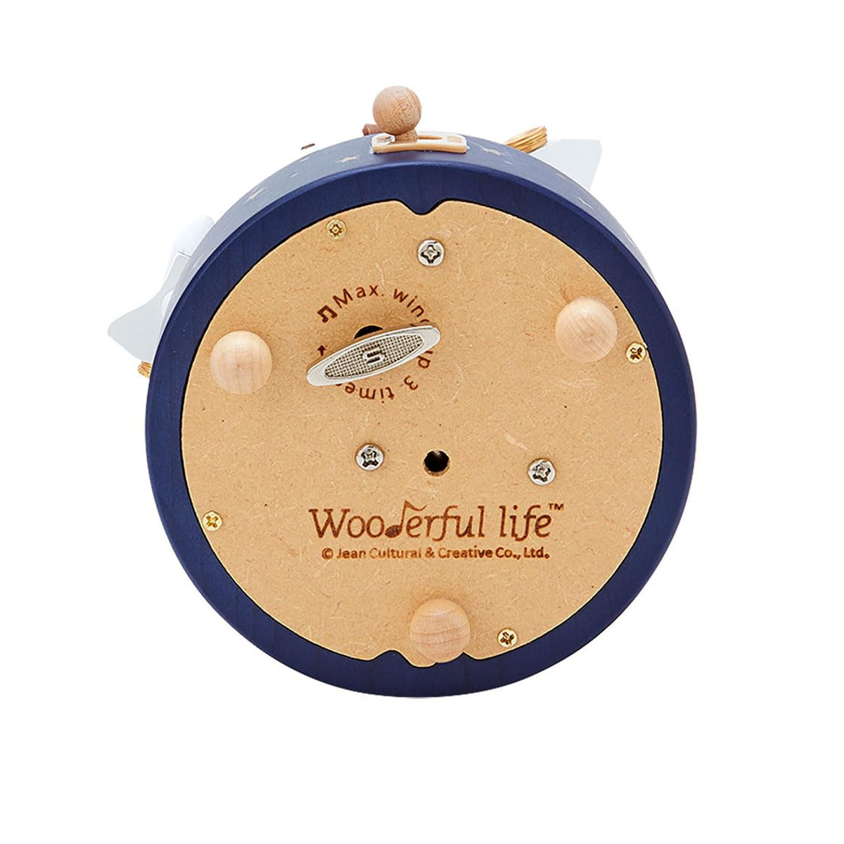 Sanrio Holz Spieluhr mit Raumschiffen und Astronauten, B/T/H: 14,5 x 10,0 x 10,0 cm - Bild 3