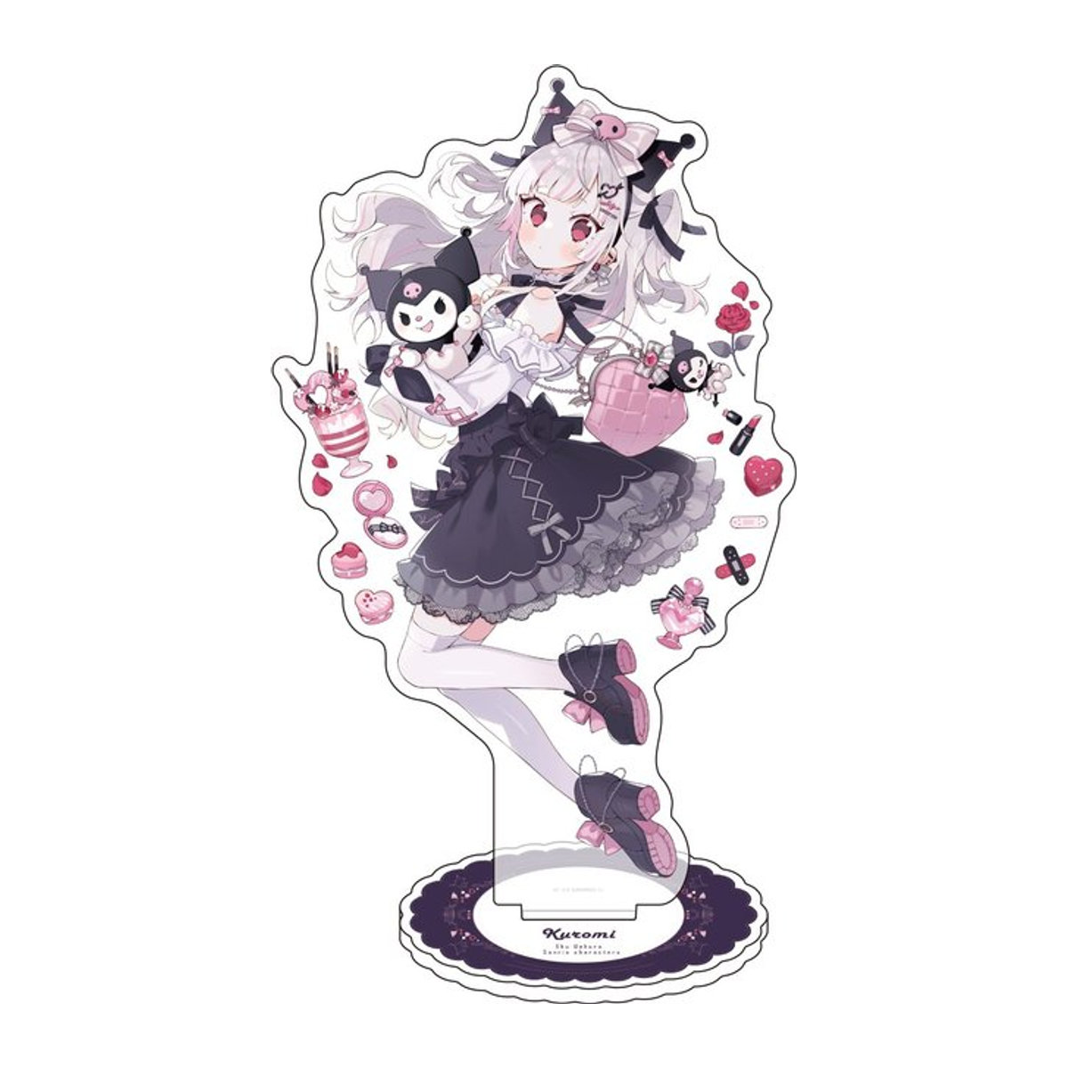 Sanrio Kuromi Acrylfigur Eku Uekura x Sanrio Charaktere 05 mit Original-Illustration, Höhe: 15 cm, Breite: 15 cm, Tiefe: 15 cm - Bild 1