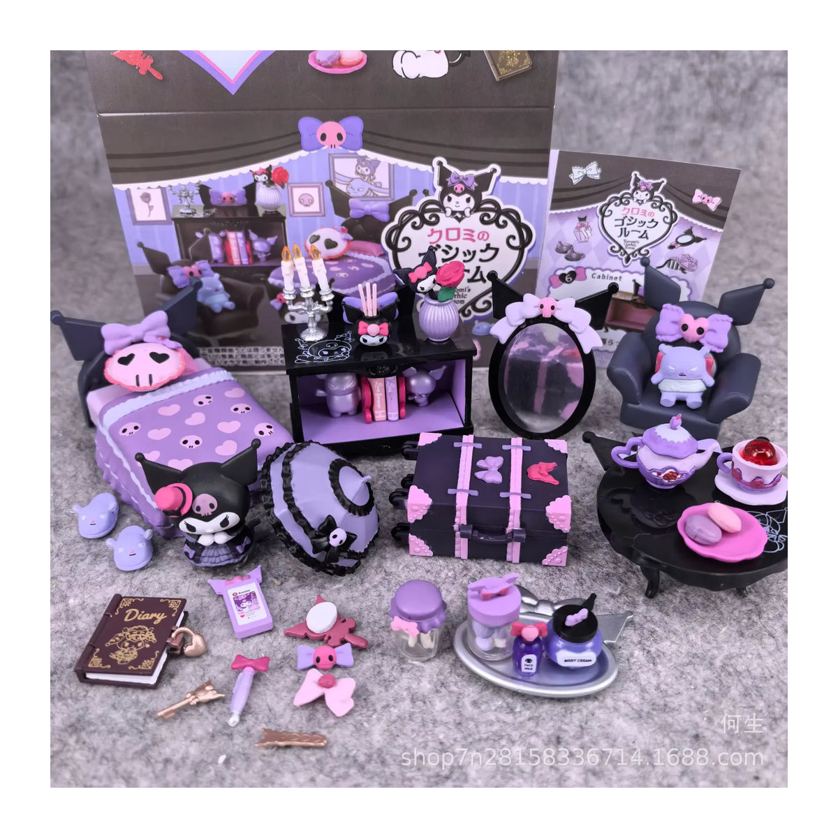 Sanrio Kuromi Gothic Anime Figur als niedliche Miniaturen Mystery Blind Box zum Sammeln - Bild 2