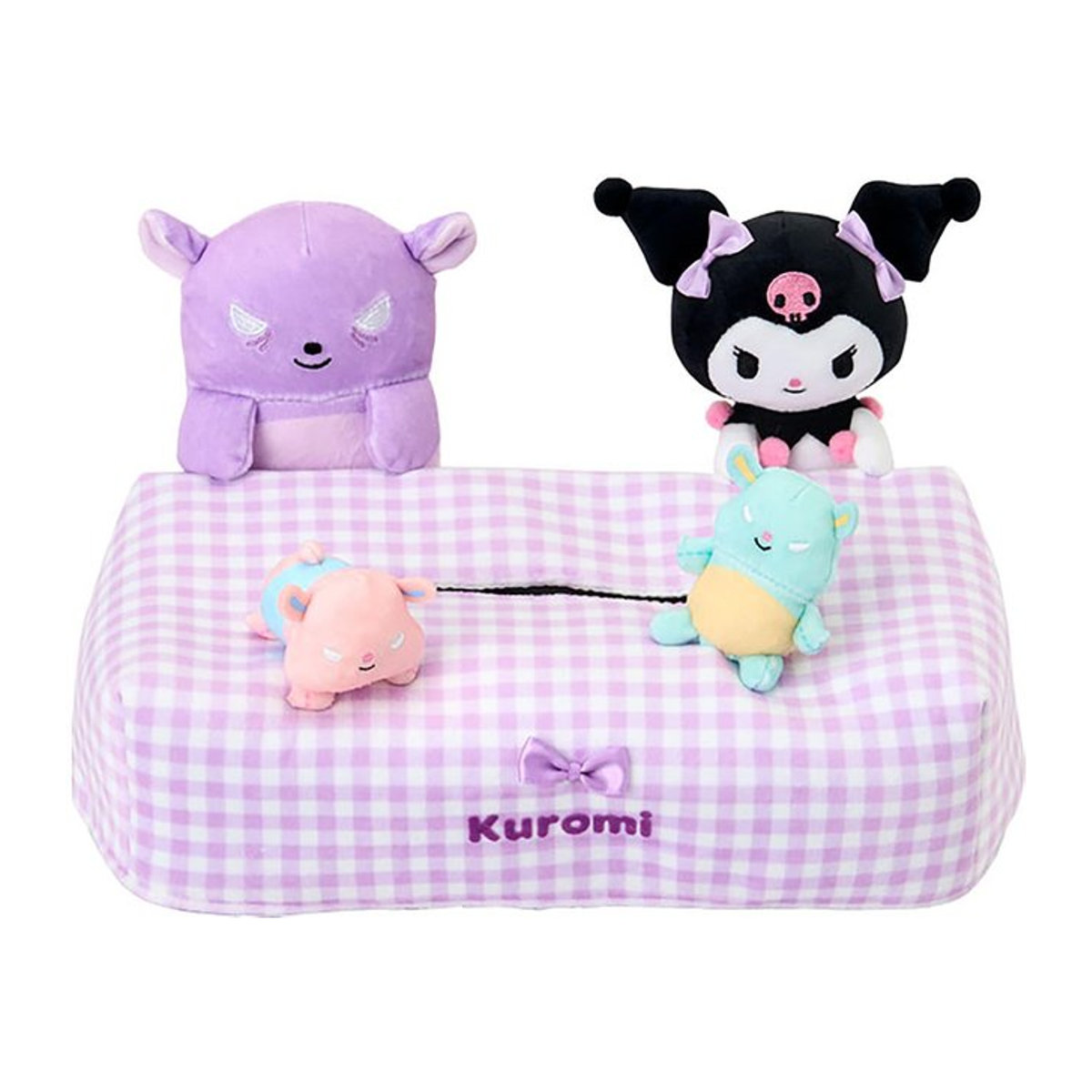 Sanrio Kuromi Taschentuchbox Hülle mit Allover-Design in Lila, B: 16,5 cm, T: 14,0 cm, H: 25,0 cm - Bild 1