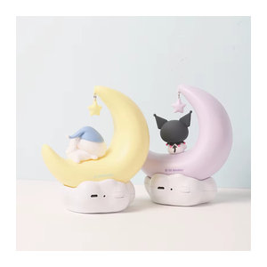 Sanrio Kuromi und Cinnamoroll LED Nachtlicht Bunt als süßes Ornament und Geschenk für Kinder