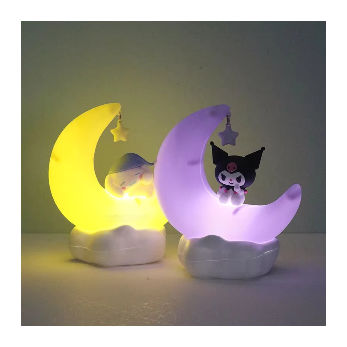 Sanrio Kuromi und Cinnamoroll LED Nachtlicht Bunt als süßes Ornament und Geschenk für Kinder - Bild 2