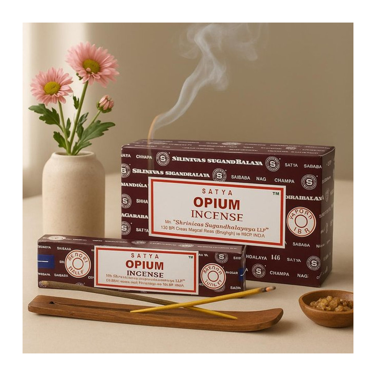 Satya Opium Räucherstäbchen mit floral-amber Duft, 15g - Bild 1