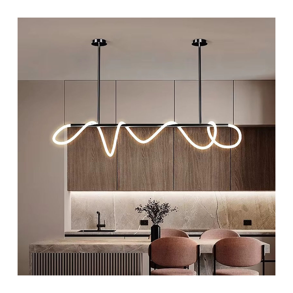 Savenmade Kronleuchter in Schwarz im skandinavischen Design für dein Esszimmer - Bild 2