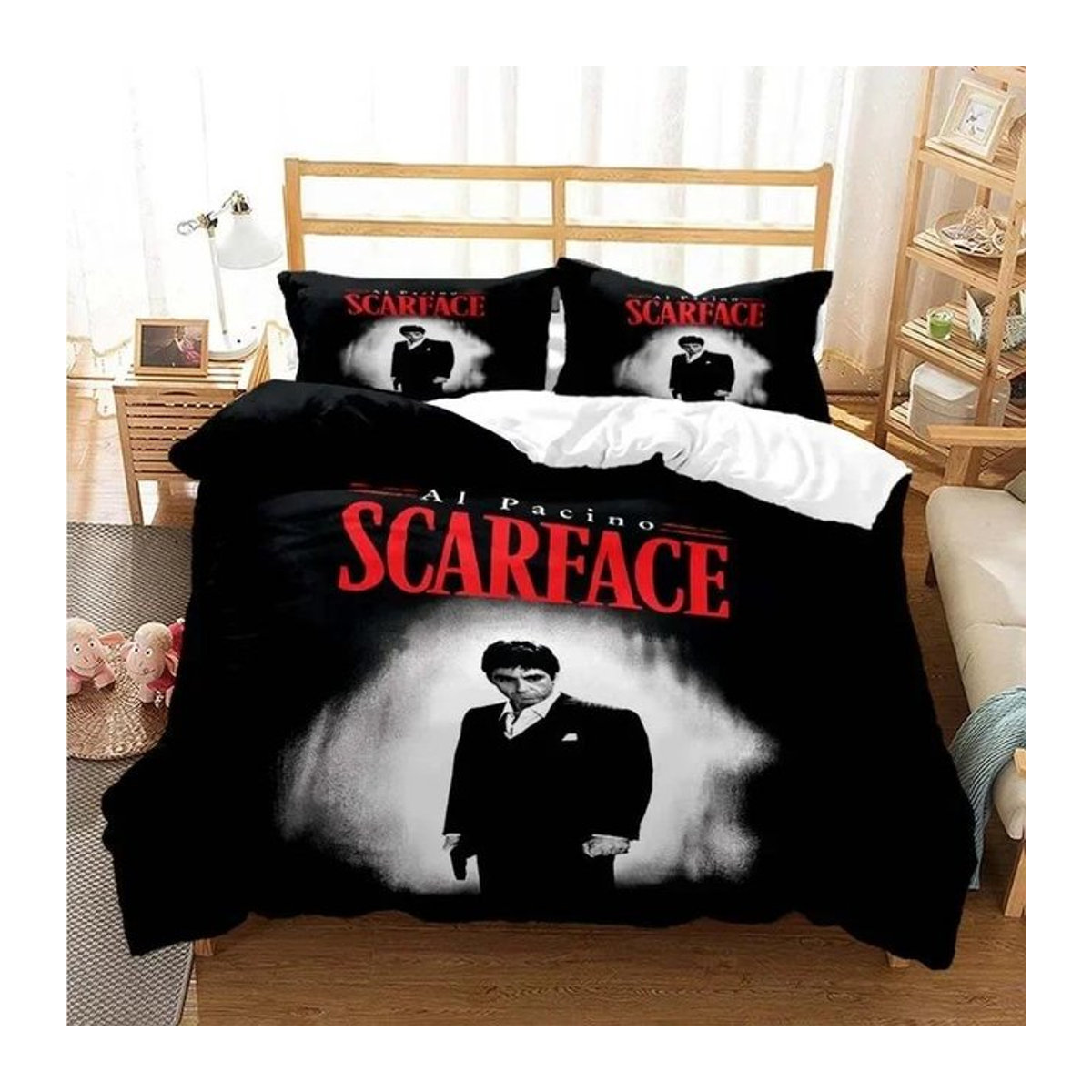 Scarface Bettwäsche-Set mit Bettbezug und Kissenbezug, 3-teilig, EU Single, B/H: 135 x 200 cm - Bild 1