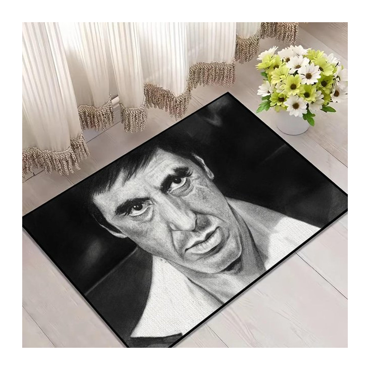 Scarface Cool Klassisch Kleiner Teppich Anti-Rutsch und Super Saugfähig für Schlafzimmer, Küche oder Bad, B/T: 80 x 50 cm - Bild 1