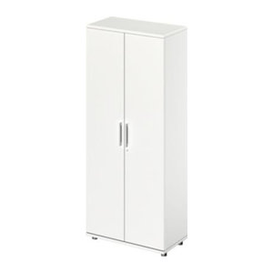 Schäfer Shop Genius Garderobenschrank TETRIS WOOD in Weiß mit Drehtüren und moderner Optik, Höhe: 191 cm