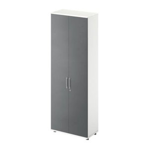 Schäfer Shop Genius Garderobenschrank TETRIS WOOD mit 6 Drehtüren in Weiß und Anthrazit, Höhe: 227 cm