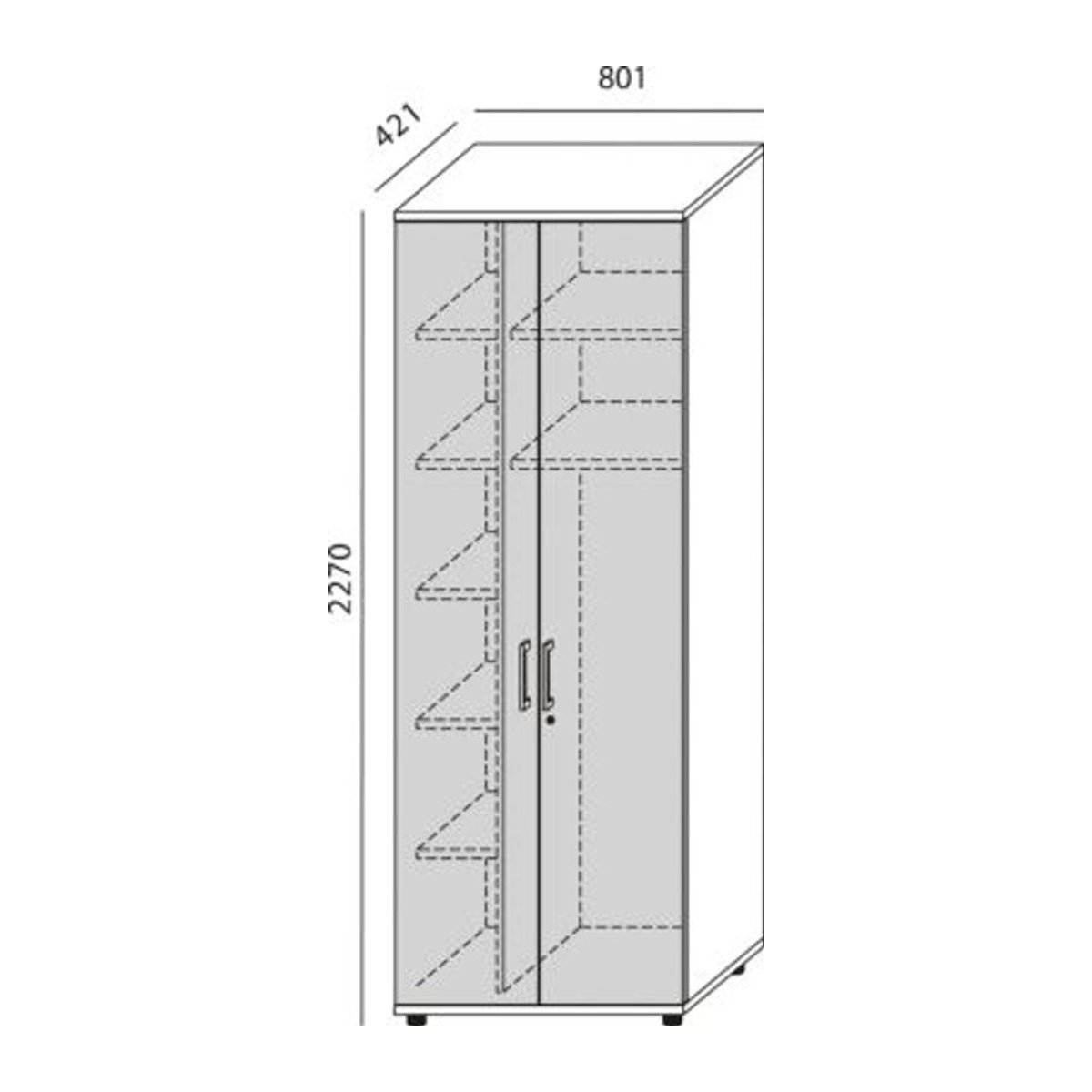 Schäfer Shop Genius Garderobenschrank TETRIS WOOD mit 6 Drehtüren in Weiß und Anthrazit, Höhe: 227 cm - Bild 2