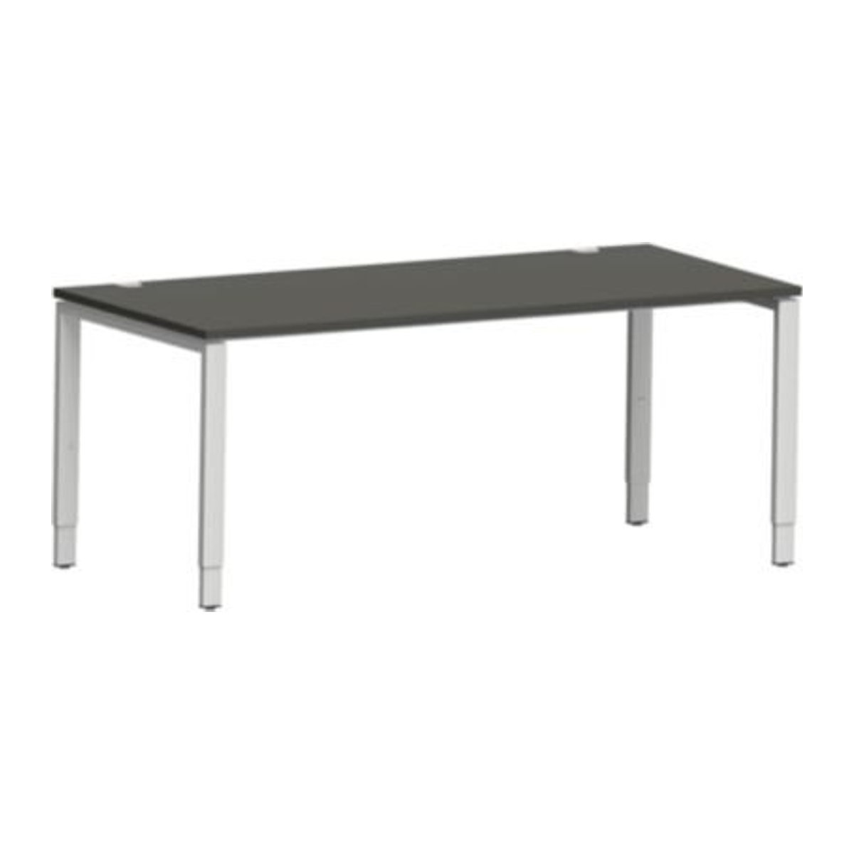 Schäfer Shop Genius Schreibtisch Modena Flex in Graphit und Weißaluminium, B 180 x T 80 x H 65-85 cm - Bild 1