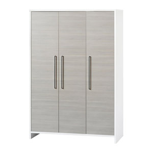 Schardt Eco Schrank mit 3 Drehtüren in Silber und Grau im modernen Design