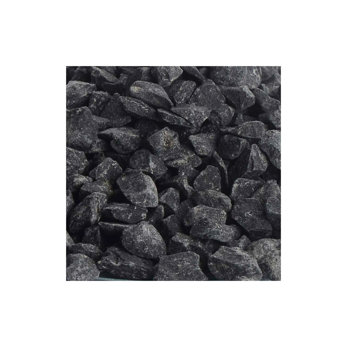 SCHICKER MINERAL Basalt Ziersplitt in Anthrazit, unregelmäßige Steine, 5-8 mm, 25 kg - Bild 3