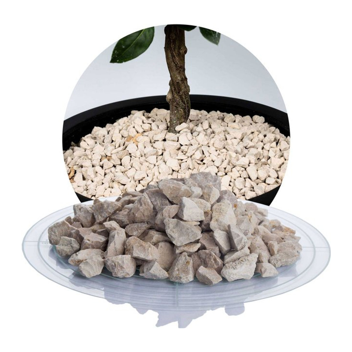 SCHICKER MINERAL Kalk Ziersplitt Beige 8-16 mm 25 kg - Bild 1