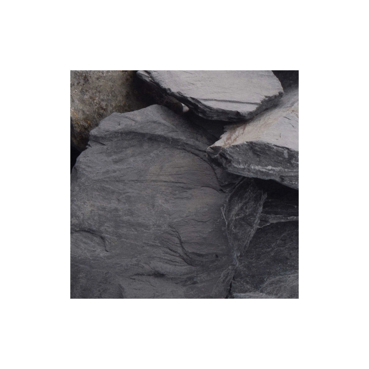 SCHICKER MINERAL Schiefer Ziersplitt in Schwarz, unregelmäßig, 40-70 mm, 25 kg - Bild 3