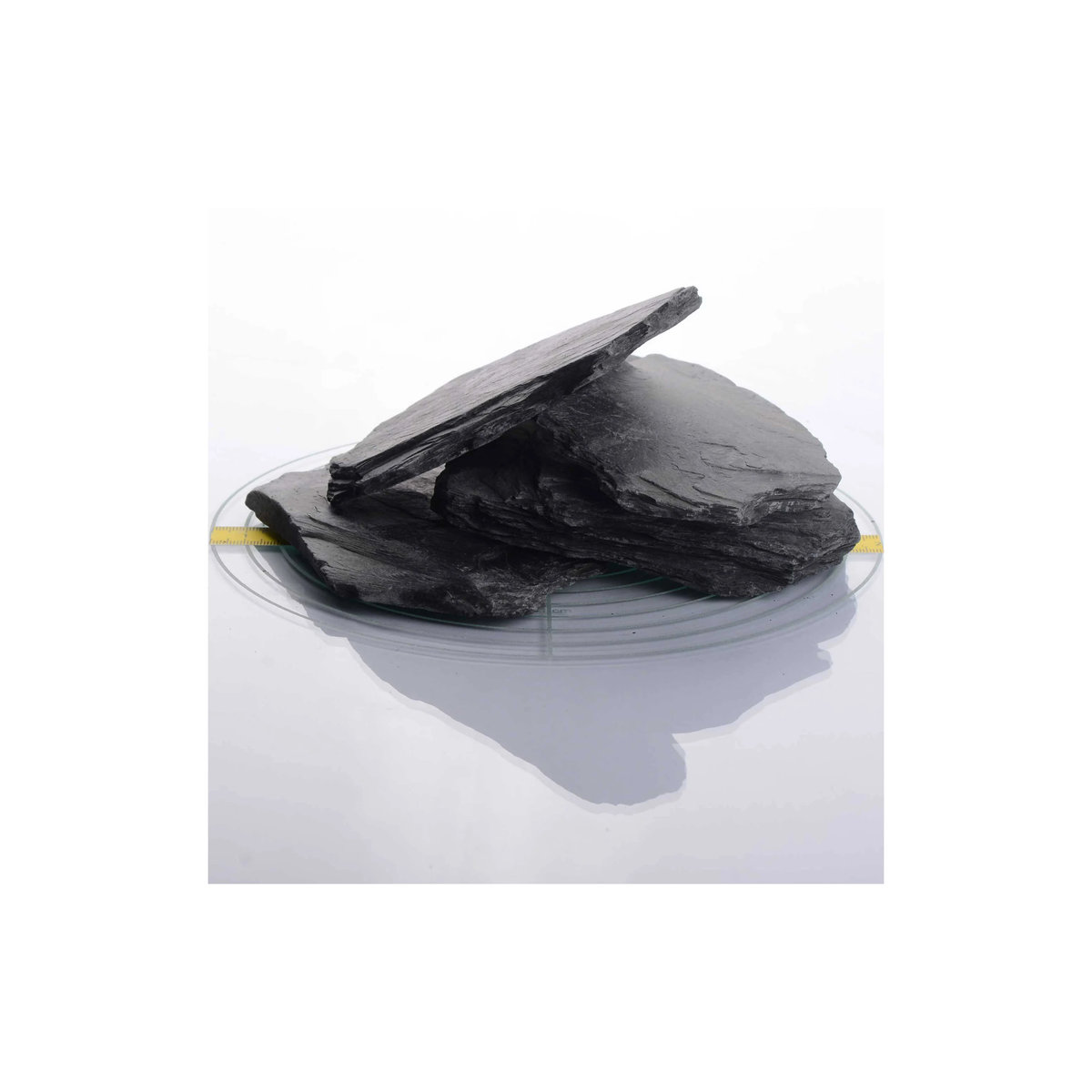 SCHICKER MINERAL Schiefer Ziersplitt Schwarz unregelmäßig 70-200 mm 25 kg - Bild 2