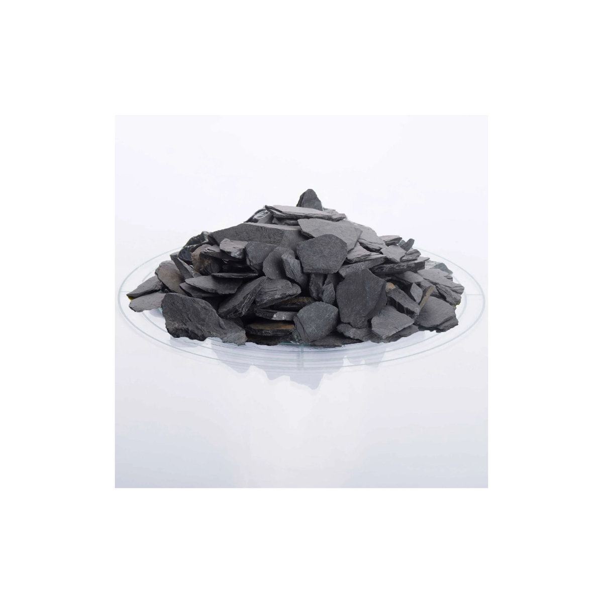 SCHICKER MINERAL Schiefer Ziersplitt unregelmäßig in Schwarz und Grau, 20-40 mm, 25 kg - Bild 2