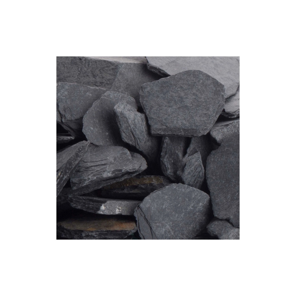 SCHICKER MINERAL Schiefer Ziersplitt unregelmäßig in Schwarz und Grau, 20-40 mm, 25 kg - Bild 3