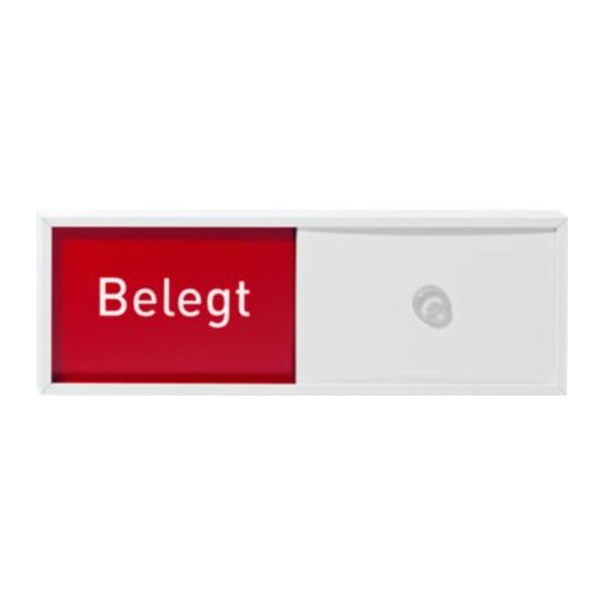 Schiebeschild Frei-Belegt für Türschild Lyon, selbstklebend, Metall, weiß, B: 150 mm, H: 50 mm - Bild 1