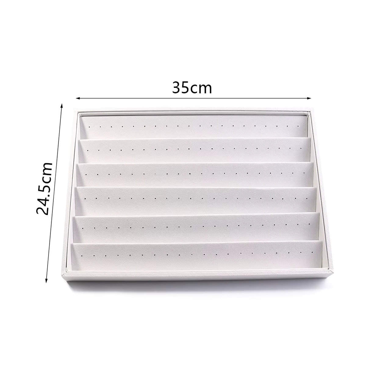 Schmuck Organizer aus Samt in Beige zur Aufbewahrung von Ringen, Ohrringen und Halsketten als Schmuckablage und Display-Vitrine - Bild 2