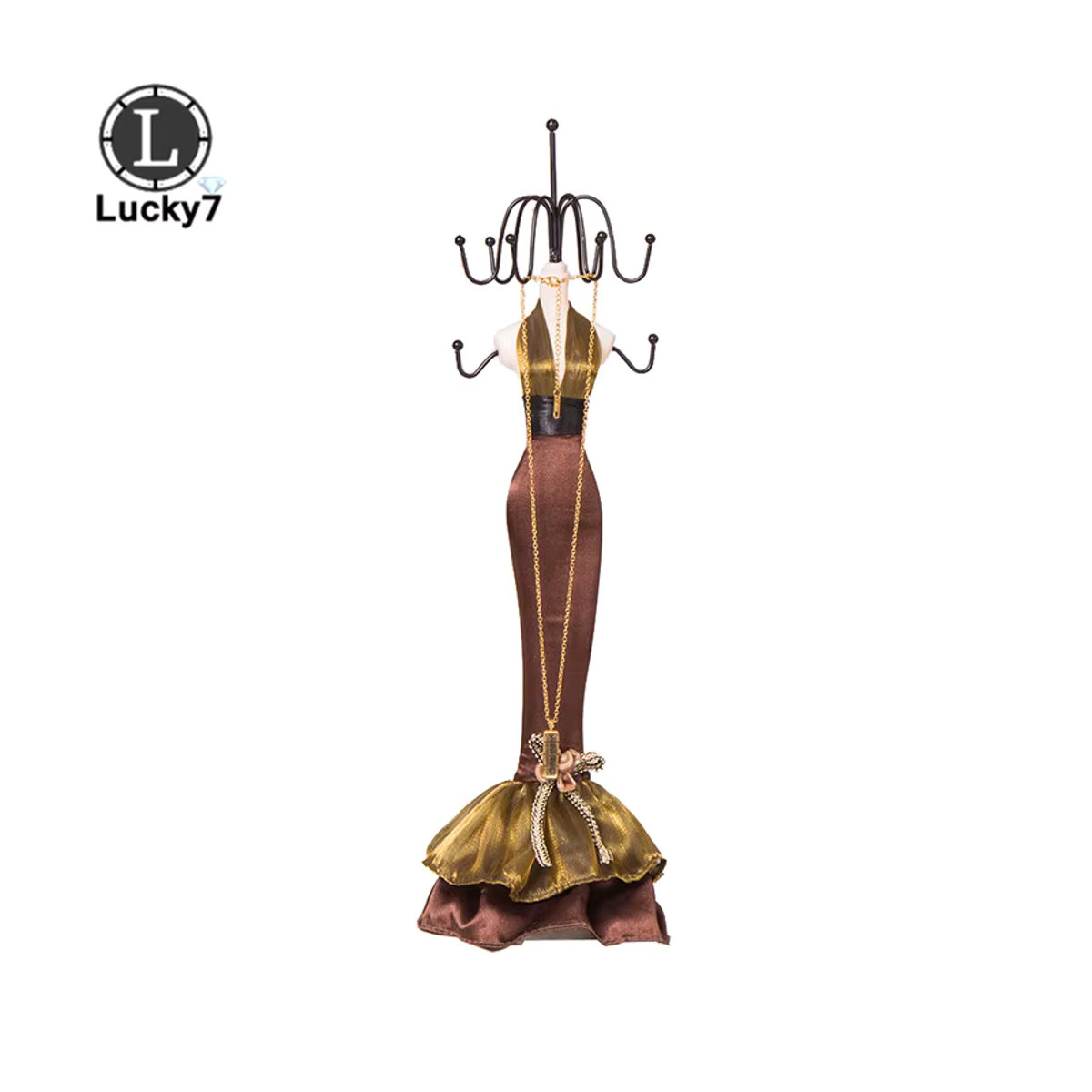 Schmuckdisplay Stand aus Kunstharz und Metall in Braun von luckyiasv für Ohrringe, Halsketten, Ringe und High Heels - Bild 2