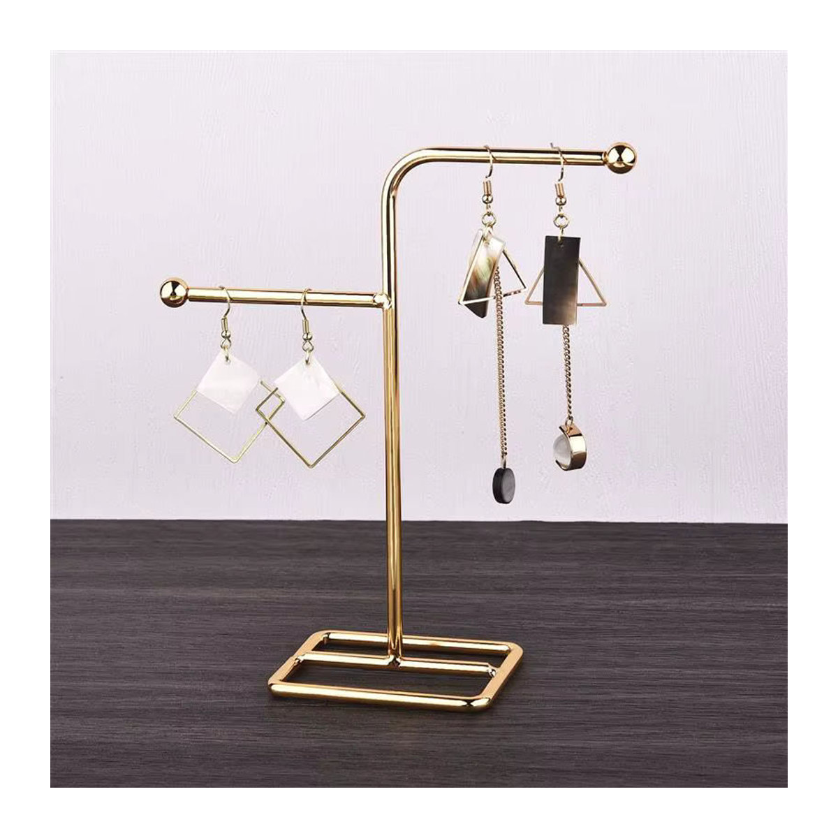 Schmuckorganisator von LIEBE ENGEL aus Metall in Gold als stehendes Display für Ohrringe, Anhänger und Halsketten - Bild 3