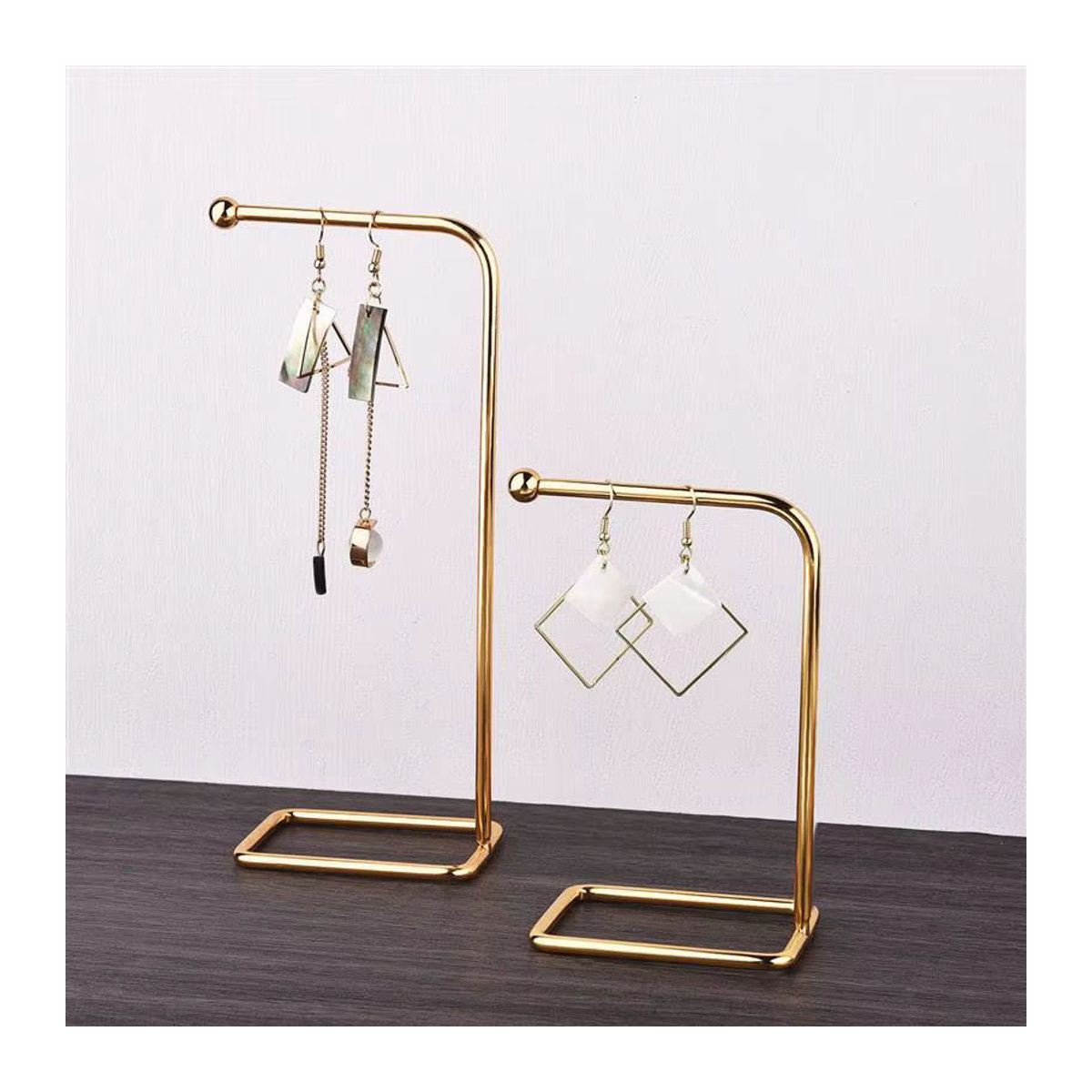 Schmuckorganisator von LIEBE ENGEL aus Metall in Gold als stehendes Display für Ohrringe, Anhänger und Halsketten - Bild 4