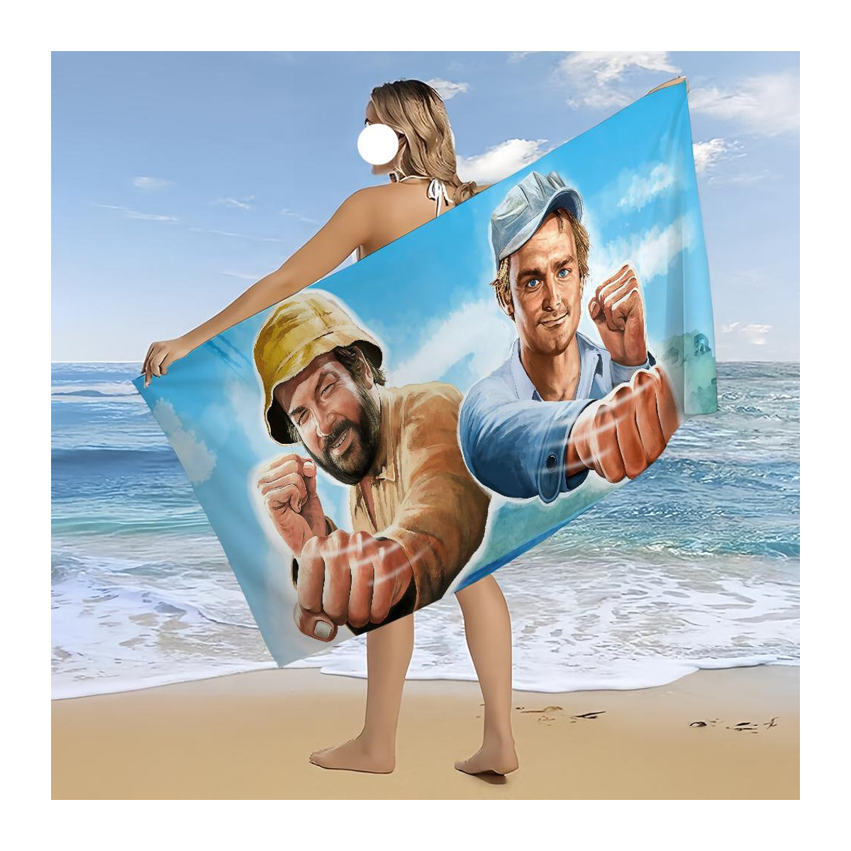 Schnelltrocknendes Handtuch Shanika Chen für Strand, Pool und Reise, B: 40 cm, H: 60 cm - Bild 1