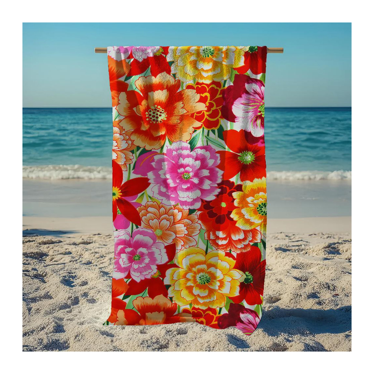 Schnelltrocknendes Strandhandtuch Shanika Chen Multicolor B: 137 cm, H: 178 cm - Bild 2