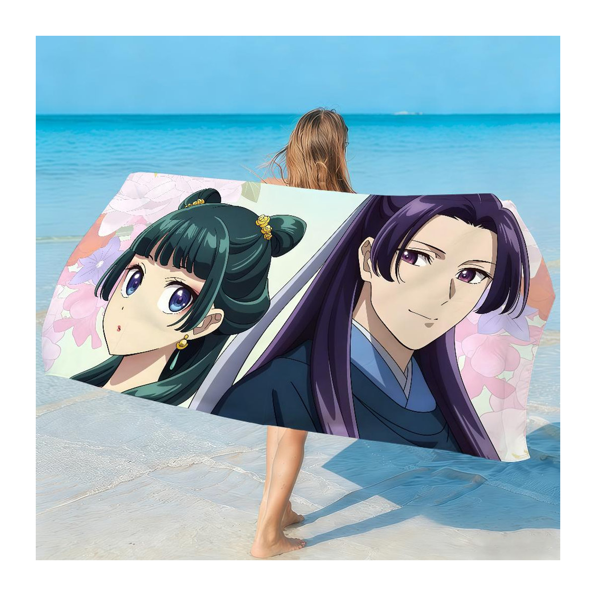 Schnelltrocknendes Strandtuch Anime Die Apothekerin Maomao für Schwimmbad, Camping und Yoga, Breite: 40 cm, Höhe: 60 cm - Bild 2