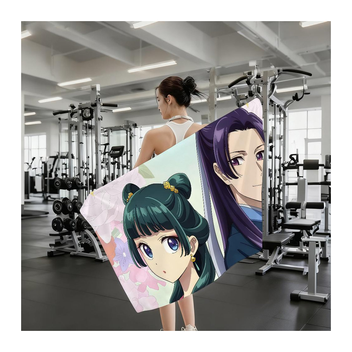 Schnelltrocknendes Strandtuch Anime Die Apothekerin Maomao für Schwimmbad, Camping und Yoga, Breite: 40 cm, Höhe: 60 cm - Bild 4