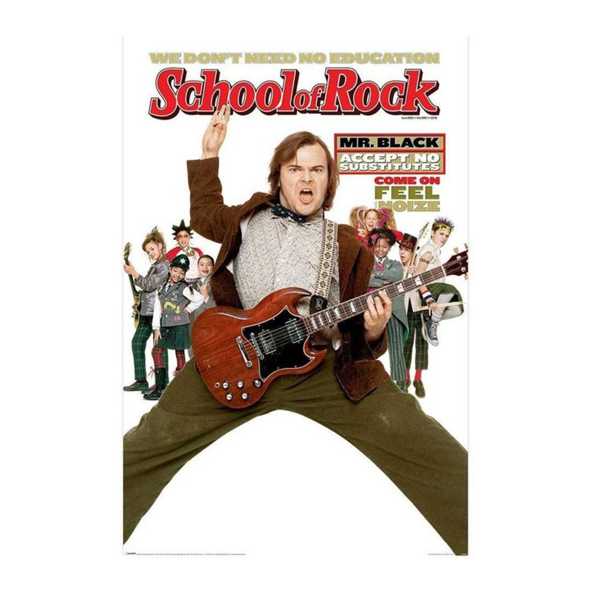 School Of Rock Papierposter schwarz Breite: 91,5 cm, Höhe: 91,5 cm - Bild 1