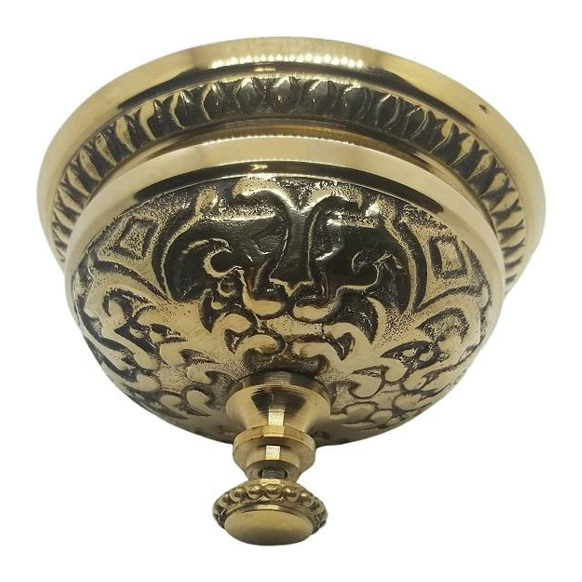 Schreibtischglocke aus massivem Messing im viktorianischen Stil von Königliches Handwerk in Gold - Bild 3