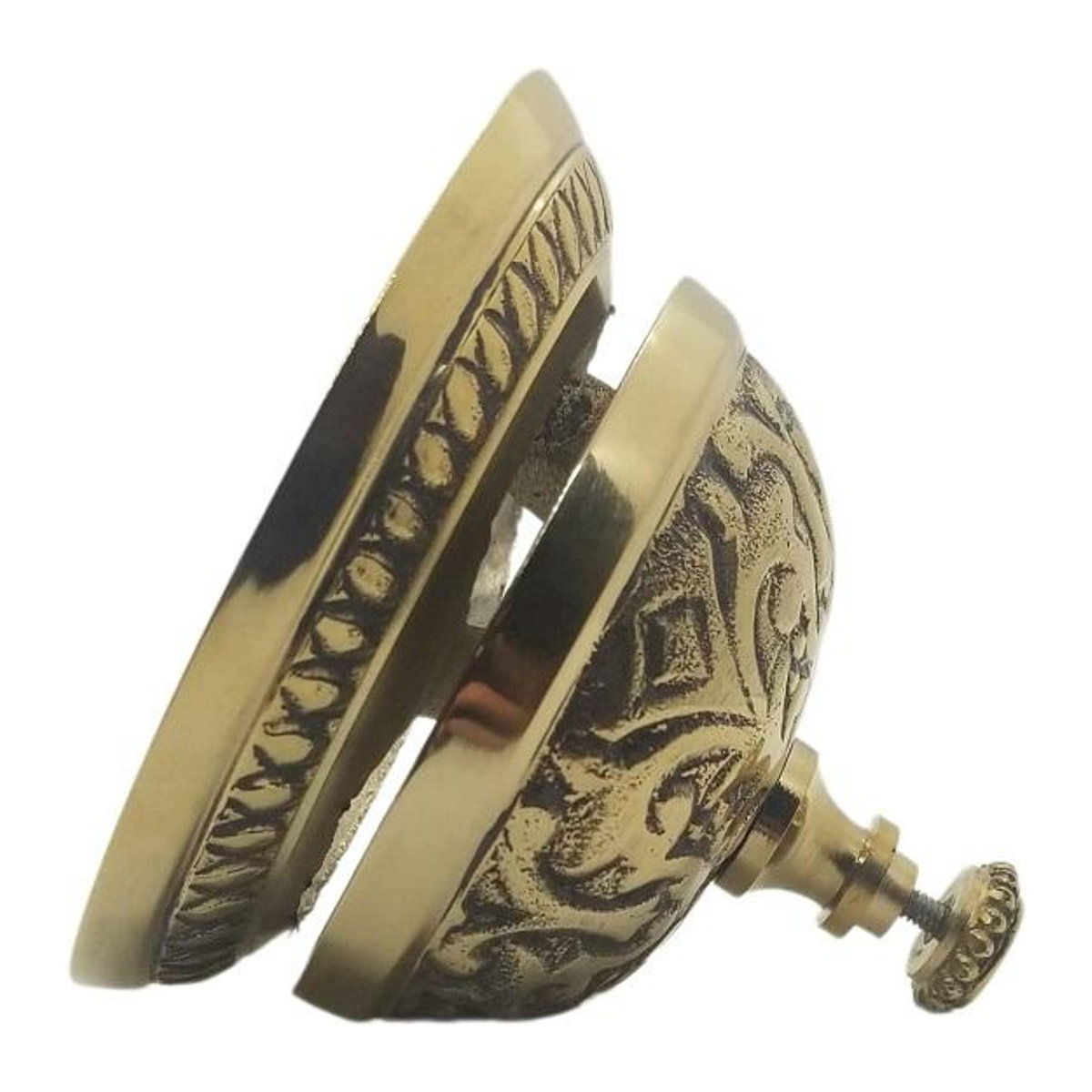 Schreibtischglocke aus massivem Messing im viktorianischen Stil von Königliches Handwerk in Gold - Bild 4