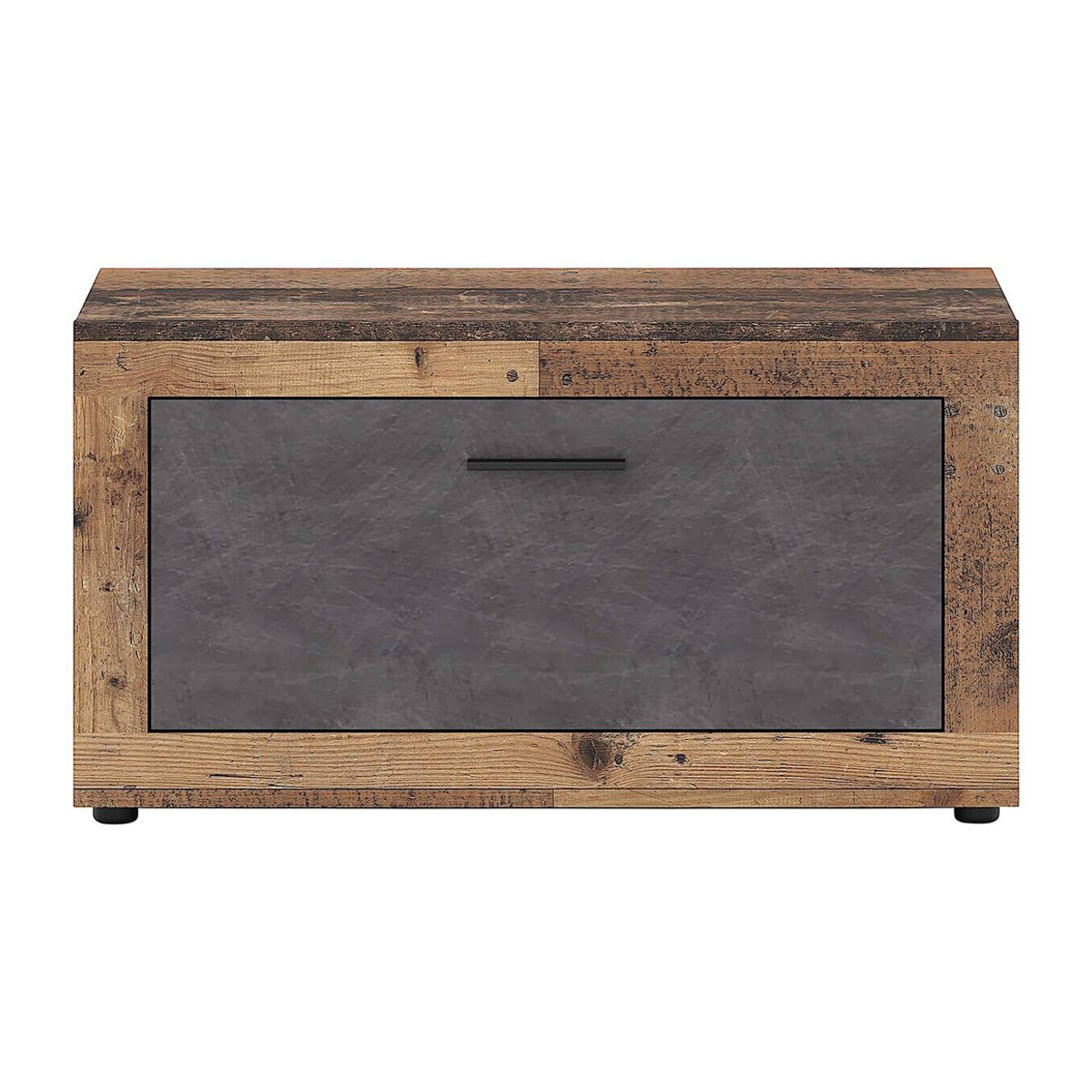 Schuhschrank LUNA von WIPMEB in Eiche Matera Nachbildung und Beton Optik, Farbe Braun/Grau, B/H/T: 88,9 x 48 x 40 cm - Bild 3