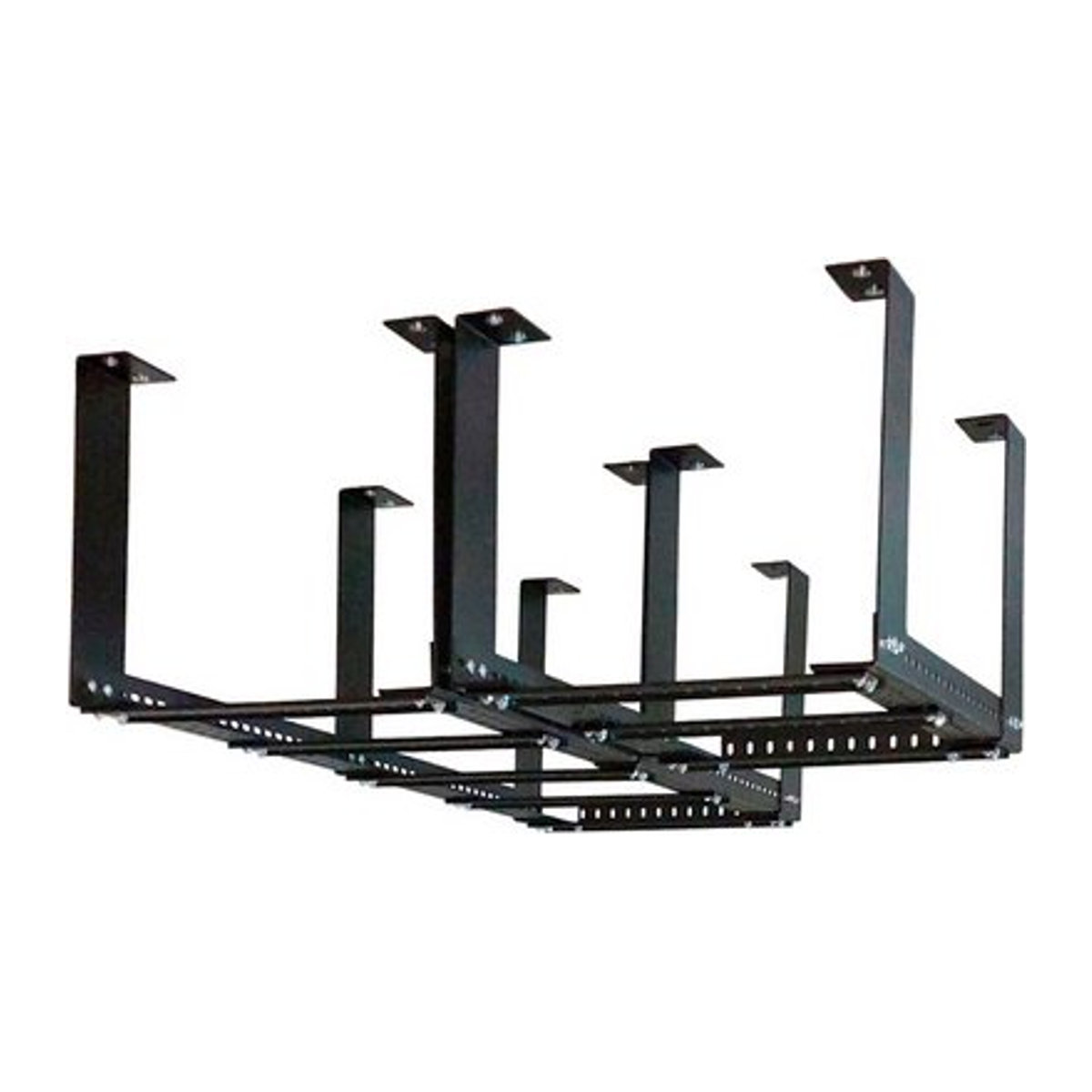 Schulte Regalwelt Metallregal in Schwarz für Wandmontage oder Boden-Decke-Spannung im Industrial Design, H x B x T: 24 x 43 x 43 cm - Bild 1