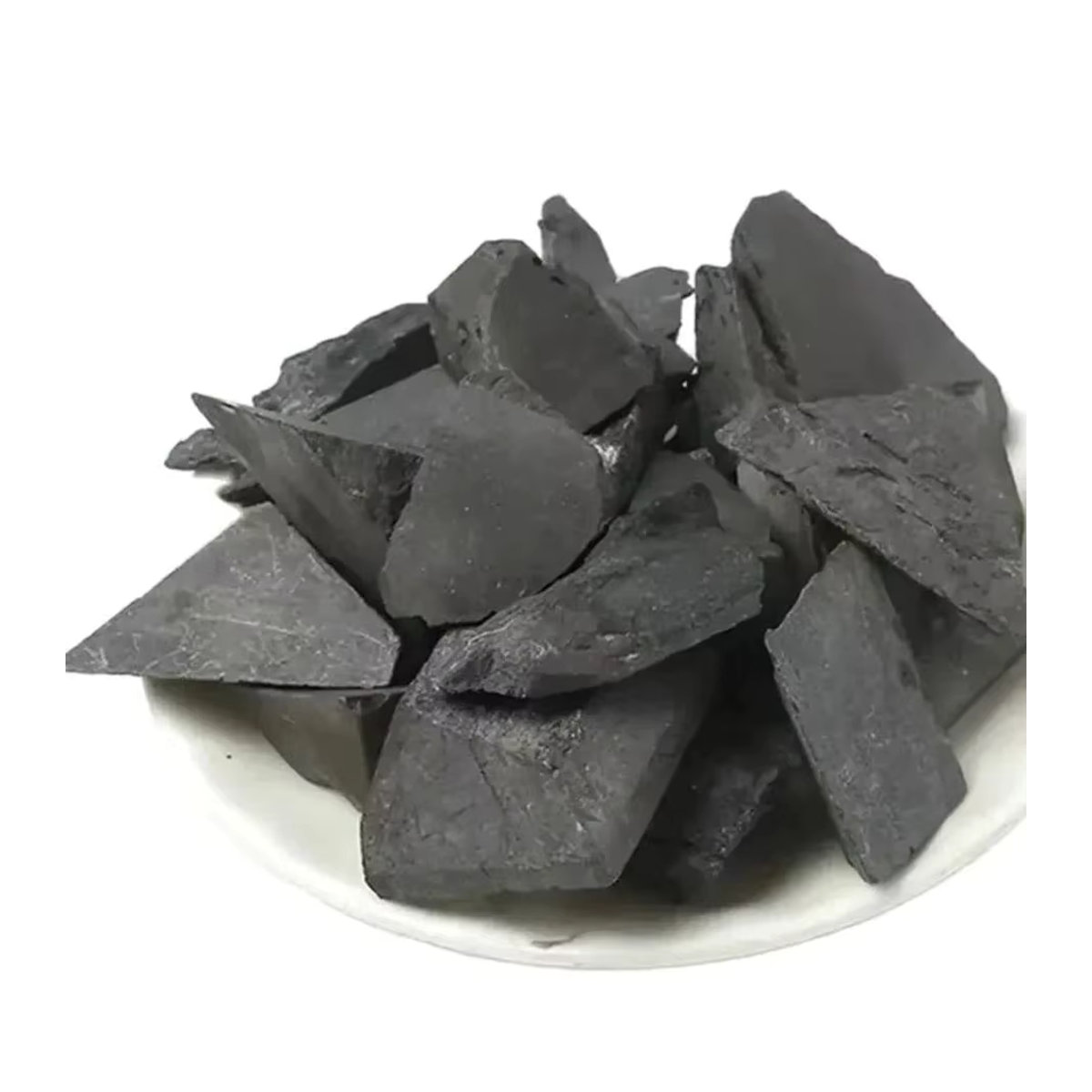 Schungit Kieselsteine in Schwarz als natürlicher Rohstein für Reiki und Chakra-Arbeit - Bild 2