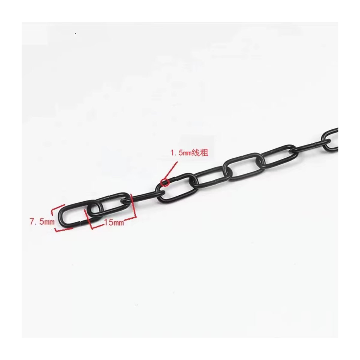 Schwarze Hängeketten aus Draht für Blumentöpfe und Gartenornamente, Durchmesser: 2 mm - Bild 3